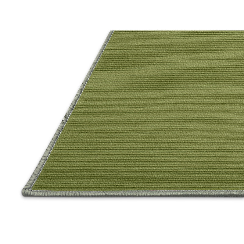 Tapis vert uni lavable à la machine