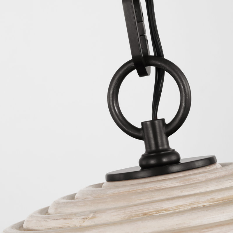 Emerson 1 - Light Pendant by Suzanne Kasler, 8.5" H x 15.75" W x 15.75" D, 20 cm H x 30 cm W, Ash