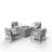 Tiffonie 4 - Person Wicker Patio Dining Set with Square Table