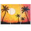 «Sunset Oasis Palm Trees I» - ensemble d'art mural palmiers-219665109-219665110-219665135