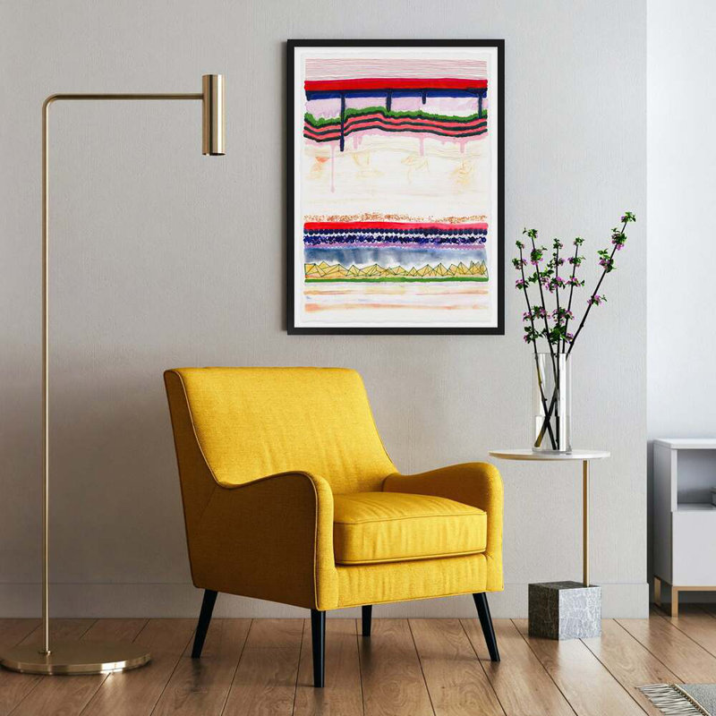 Sapphire Drip By Kristi Kohut, 40" H x 60" W, Shadow Box Acrylic