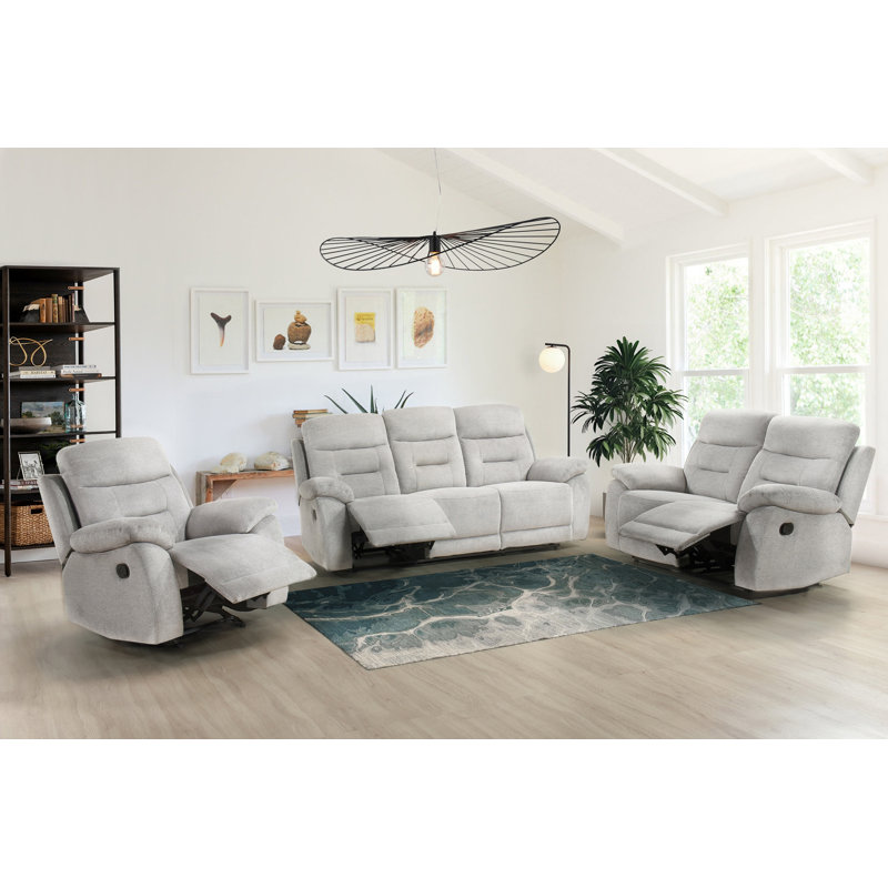 Fauteuil oscillant inclinable, chenille beige, Beige