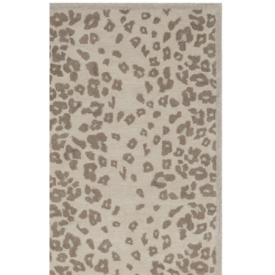 Jamon Martha Stewart Hand Tufted Wool/Viscose Animal Print Rug in Sharkey gray