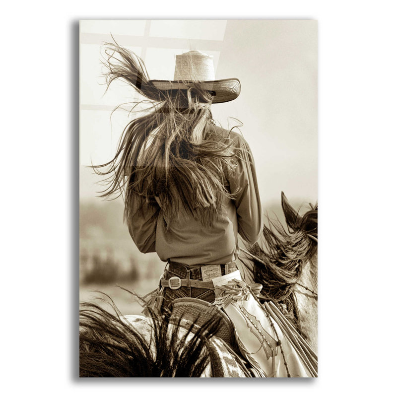 Cowgirl - imprimé sans cadre, H 16 po x l 12 po x P 0,13 po