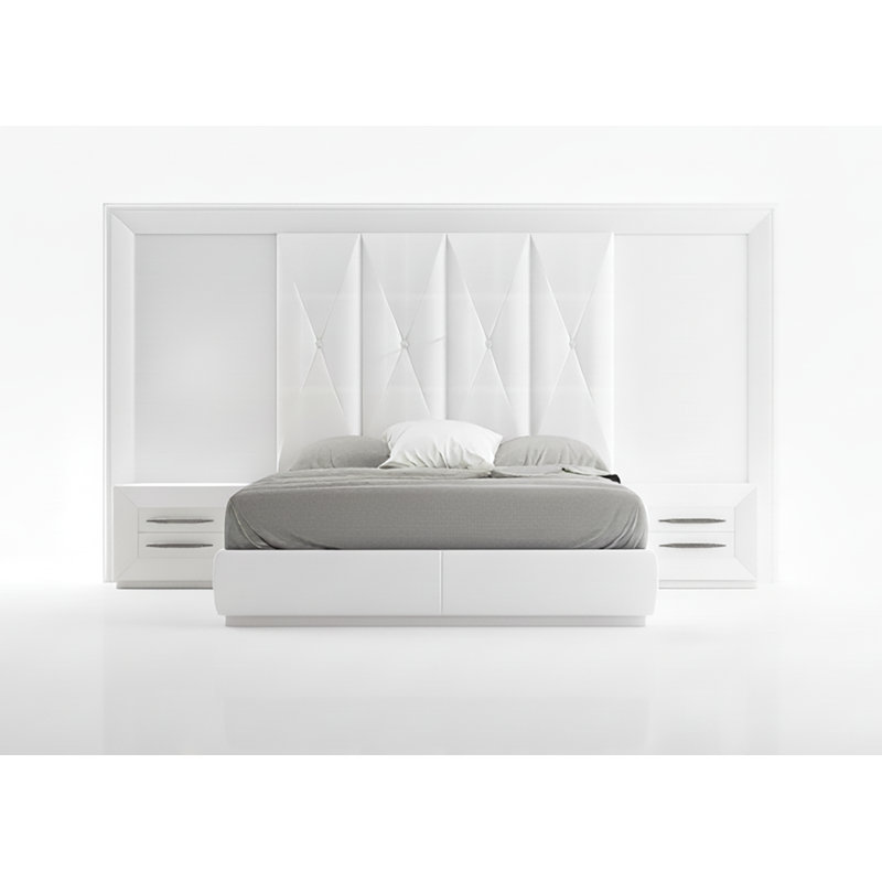 Lit tapissier standard Annalya, Très grand, Mat