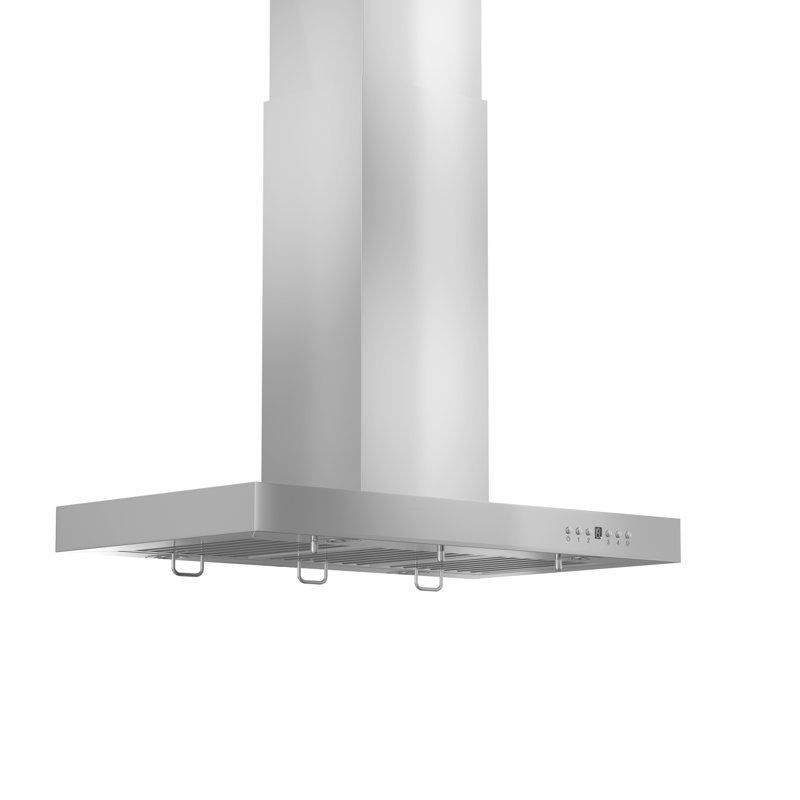 30" 400 CFM Convertible Island Range Hood, Stainless Steel, 30"