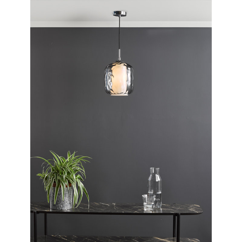Abdinajib 1 - Light Jar Pendant, Polished Chrome, Smoked