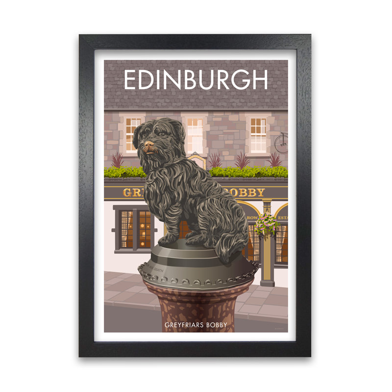 Edinburgh Bobby by Stephen Millership - Print, Black, 84.1 cm H x 59.4 cm W x 5 cm D