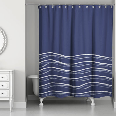 Rideau de douche simple à rayures Brésil