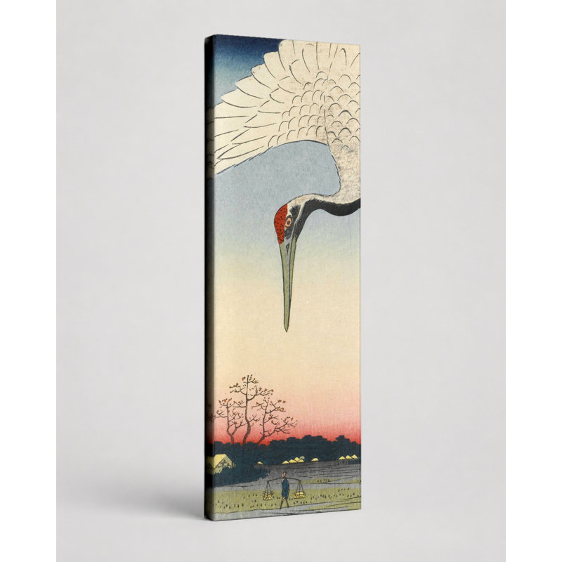 Art mural sur toile, province de Mikawa, Yatsuhashi (1853), L 24 po x H 72 po