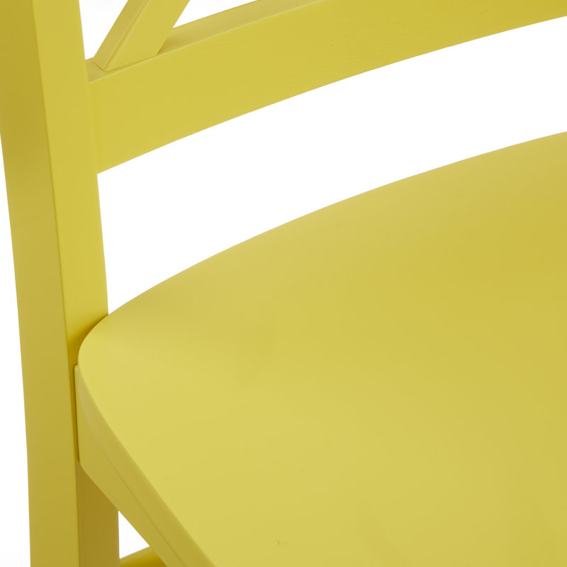 Chaise d'appoint à dossier en croix Castellon, Jaune