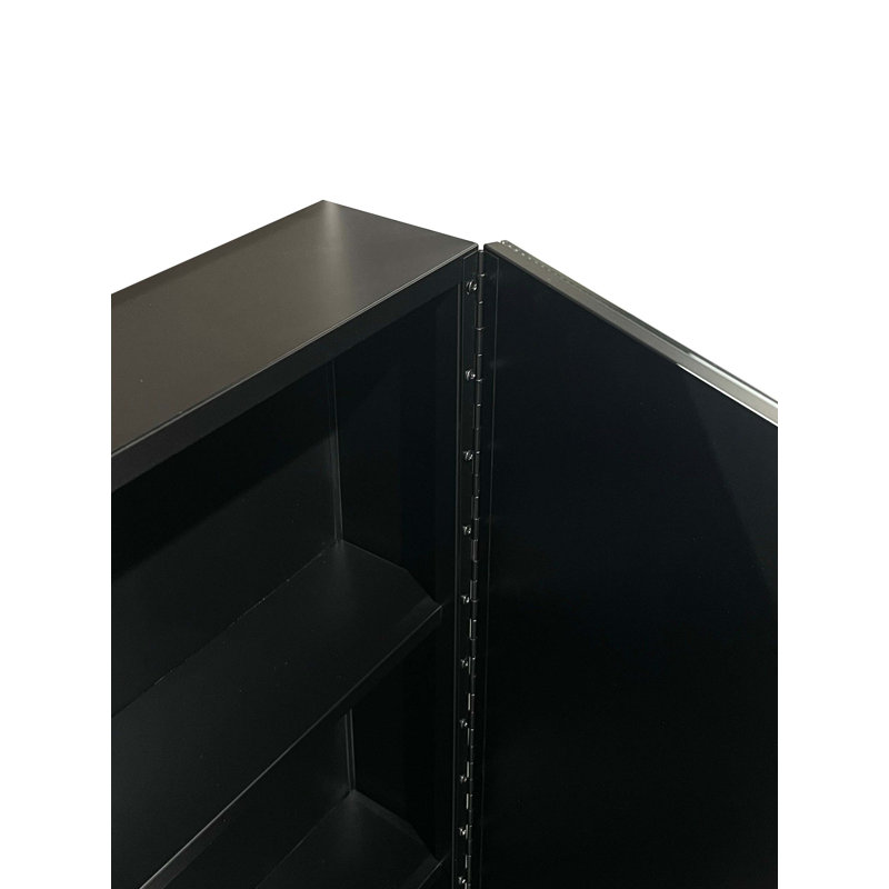 Armoire de rangement de salle de bain à miroir murale 39 po x 28 po avec cadre en fer noir