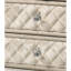 Table de chevet en velours beige Lucienne