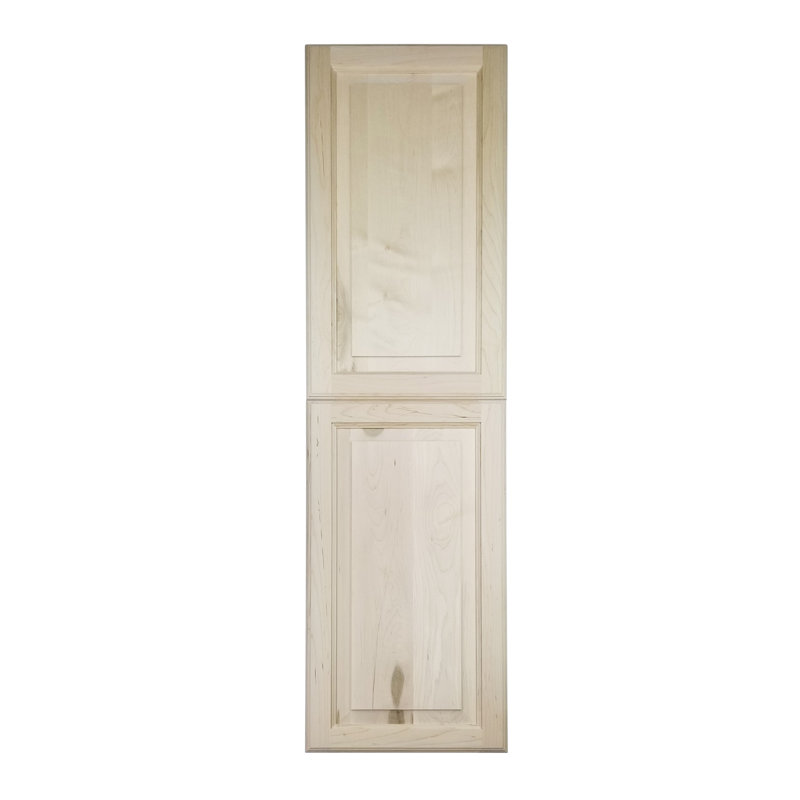 Armoire à pharmacie surélevée sans cadre 2 portes avec tablettes réglables Ciara, H 68 po x l 14 po x P 3,5 po, Sans finition