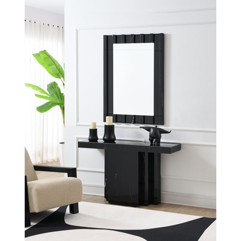 Accent Mirror, Black Mirrored Finish