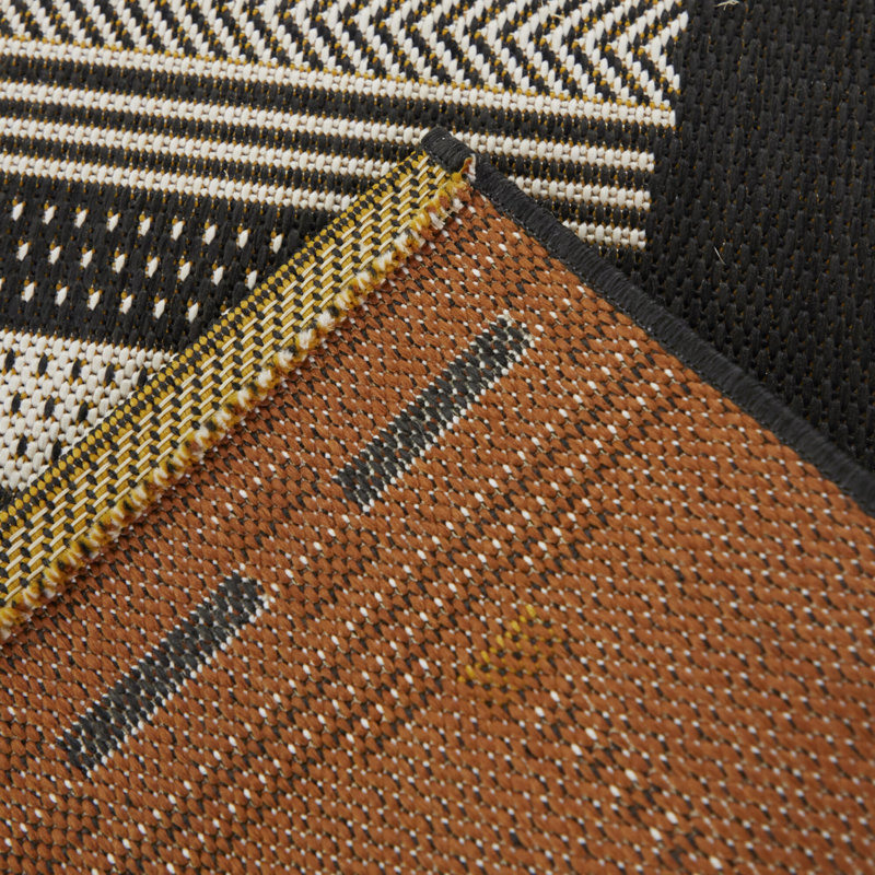 Tapis intérieur / extérieur gris anthracite Adriaan, Rectangle 7 pi 10 po x 10 pi