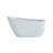 60" Freestanding Acrylic Bathtub with Pop-Up Drain and Integrated Overflow, Glossy White Finish, Brushed Gold Drain Cover