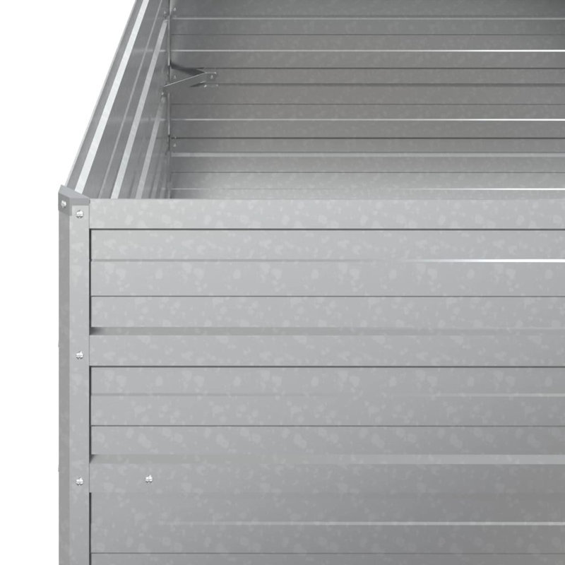 Alezander Metal Raised Flower Bed, 77cm H x 100cm W x 100cm D