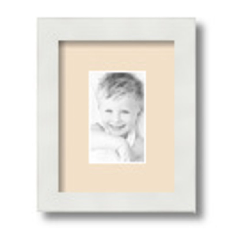 Matte Picture Frame with Mat, French Creme