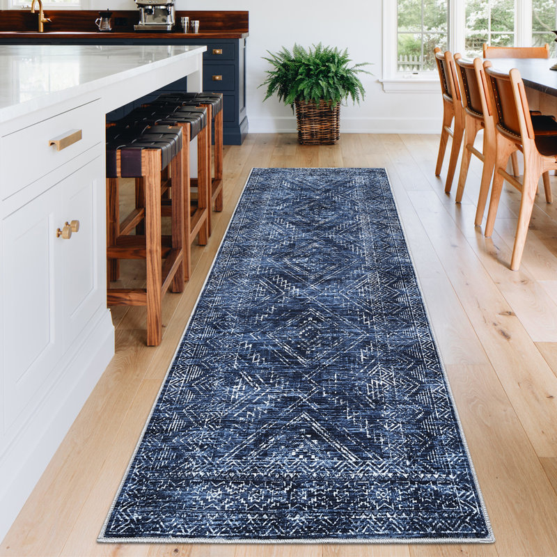 Modern Machine Washable Rug Non-Slip Area Rug for Living Room Low-Pile Rug Indoor Floor Cover for Bedroom Dining Room Hallway Kitchen Office