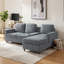 Canapé modulaire en L 82 po avec méridienne réversible et console de rangement-1272381411