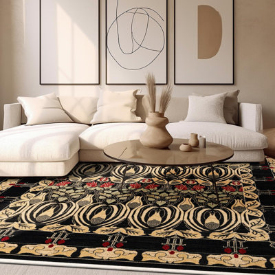 Tapis noir Moore