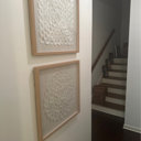 Sand & Stable 2 Piece Cream Shell Handmade Overlapping Shells Geometric ...