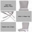 Chaise d'appoint en velours gris clair et finition chromée Daire (ensemble de 2) en métal l 24 po x P 19 po x H 35 po