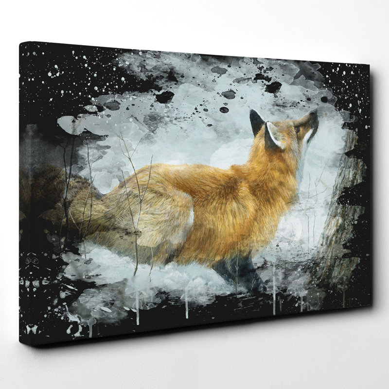 Robert Bateman Fox - Wrapped Canvas Print, 50cm H x 76cm W
