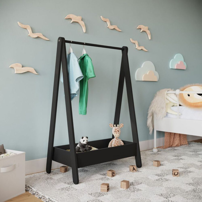 Deidre 64.5cm Clothing Rack, Black