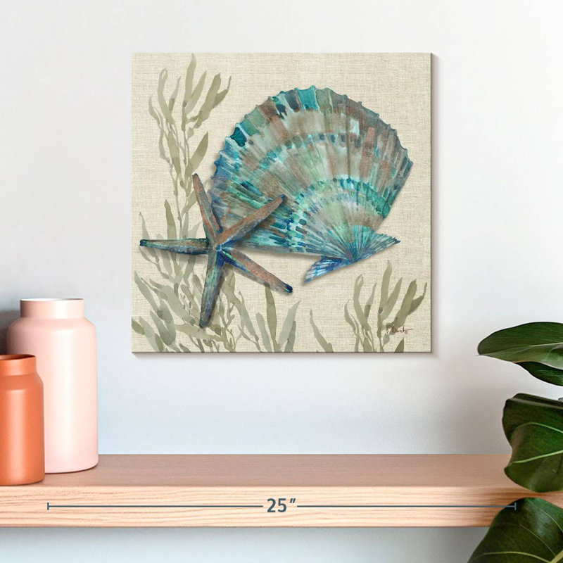 Aletra Crescent Beach Shells II, 16" H x 16" W