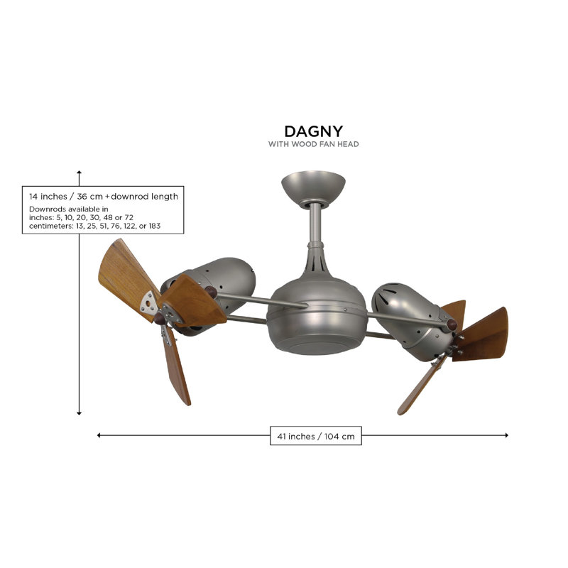 Downrod Ceiling Fan, Textured Bronze, Matte Black