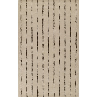 Austen Hand Tufted Wool Striped Area Rug in Beige