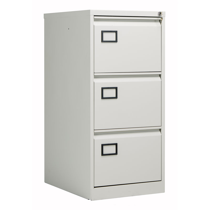 46cm Wide 3 -Drawer Steel File Cabinet, Grey