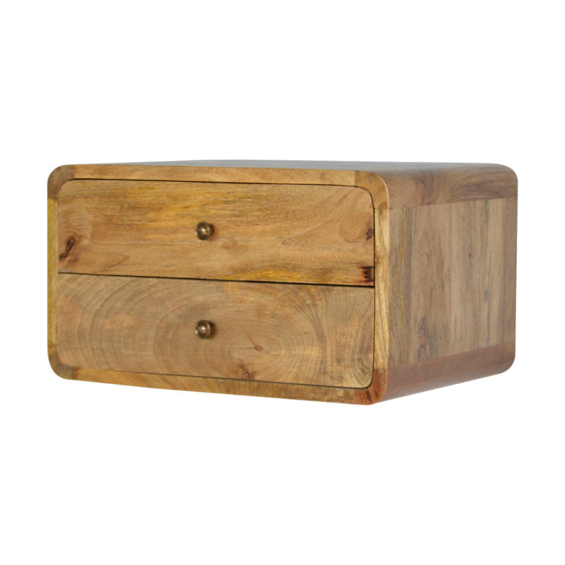 Stoneham 45cm W Solid Wood Bedside Table