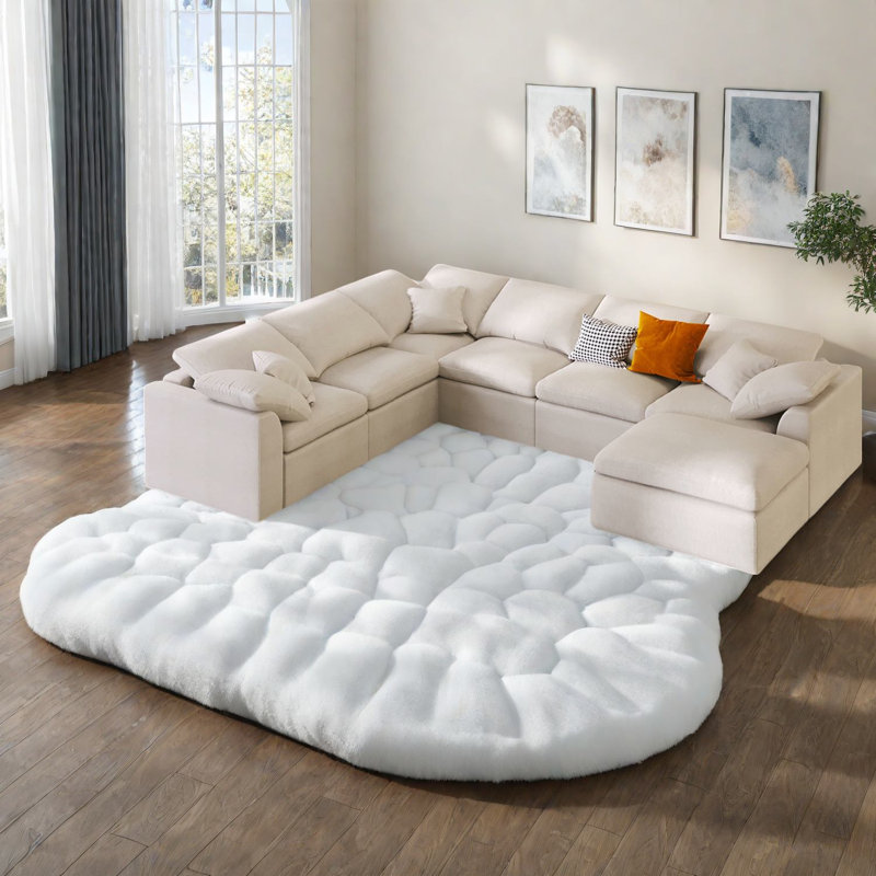 Durable 7-seater Sofas, Chenille Upholstery, Modern Design For Spacious Living Rooms