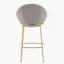 Ensemble de tabourets d'intérieur revêtus de métal avec structure plaquée or, offrant confort, style et polyvalence pour divers espaces-2021580359