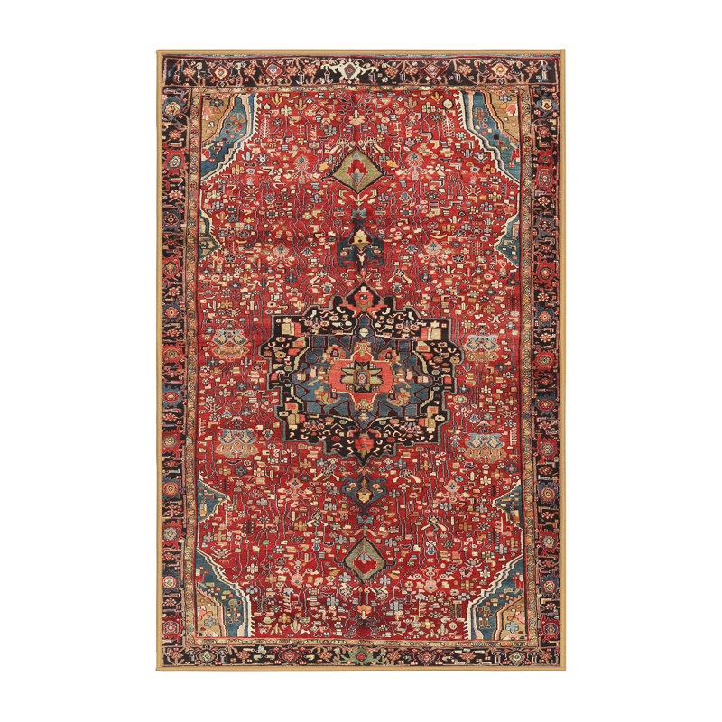 Tapis rouge à motif sud-ouest, Rectangle 5 pi x 7 pi
