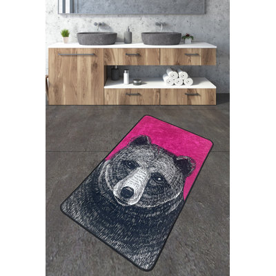 Tapis de bain antidérapant de luxe, 1 pièce, 23,6 po x 47,2 po | 100% polyester, 700 g / m², hauteur du velours: 0,4 pouce, hauteur de l'éponge: 0,2 pouce | Imprimé numérique, pois dessous, lavable à la machine à 86 ° F | Doux et durable pour le confort de la salle de bain