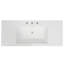 Lavabo en résine 48 po pour meuble-lavabo, lavabo de salle de bain avec 3 trous de robinet, comptoir de meuble-lavabo seulement, blanc éclatant