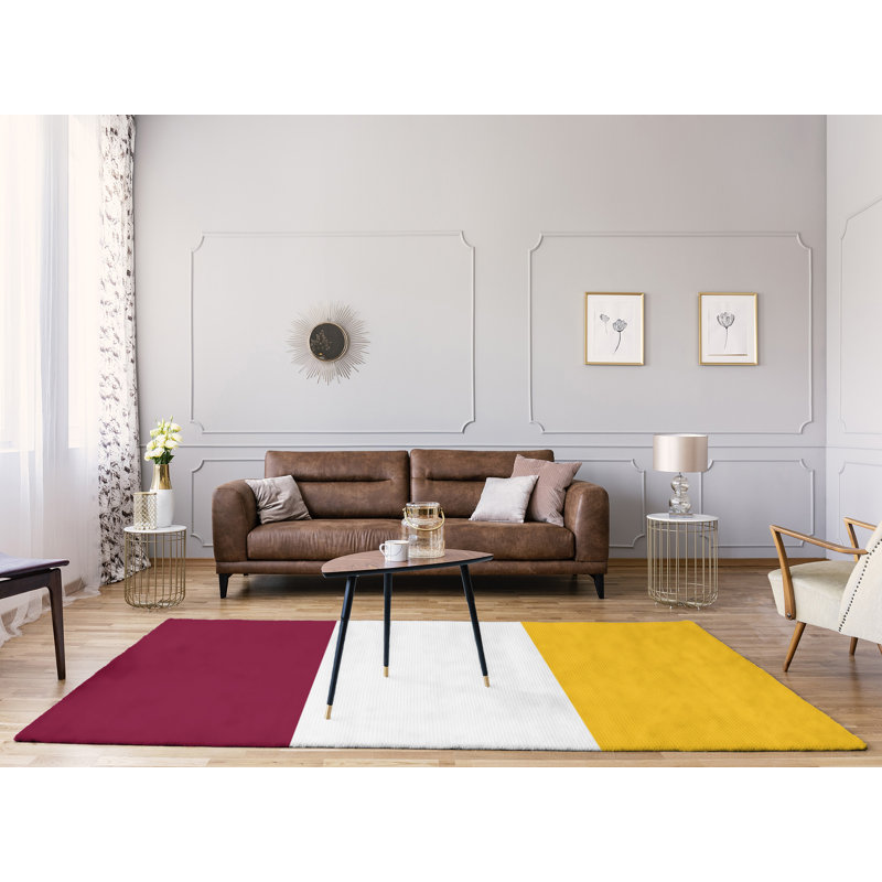 Tapis de zone rouge/jaune, Rectangle 8 pi x 10 pi