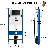 Los Flexi Elongated Wall Hung Toilet with Concealed Tank Carrier, 0.8/1.6GPF Dual Flush Push Plate Included