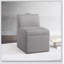 Chaise sans accoudoirs en tissu gris