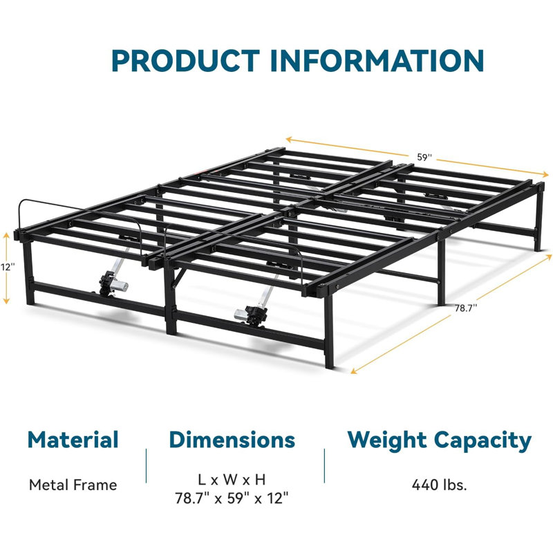Adjustable Bed Frame, Independent Head and Foot Incline, Queen