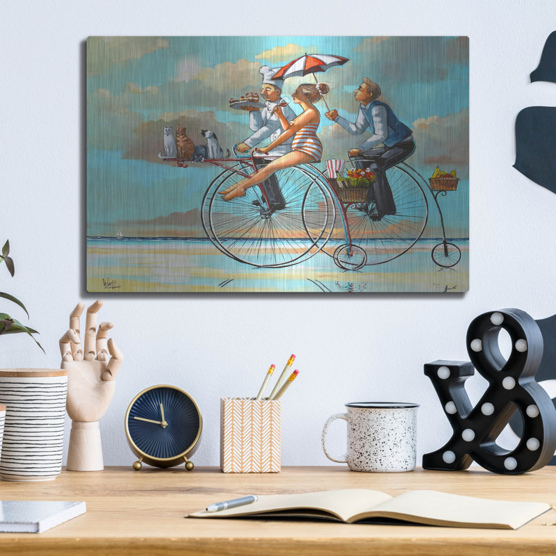 Art mural en métal luxueux «Why Not» par Ronald West, 16 po x 12 po, H 12 po x l 16 po