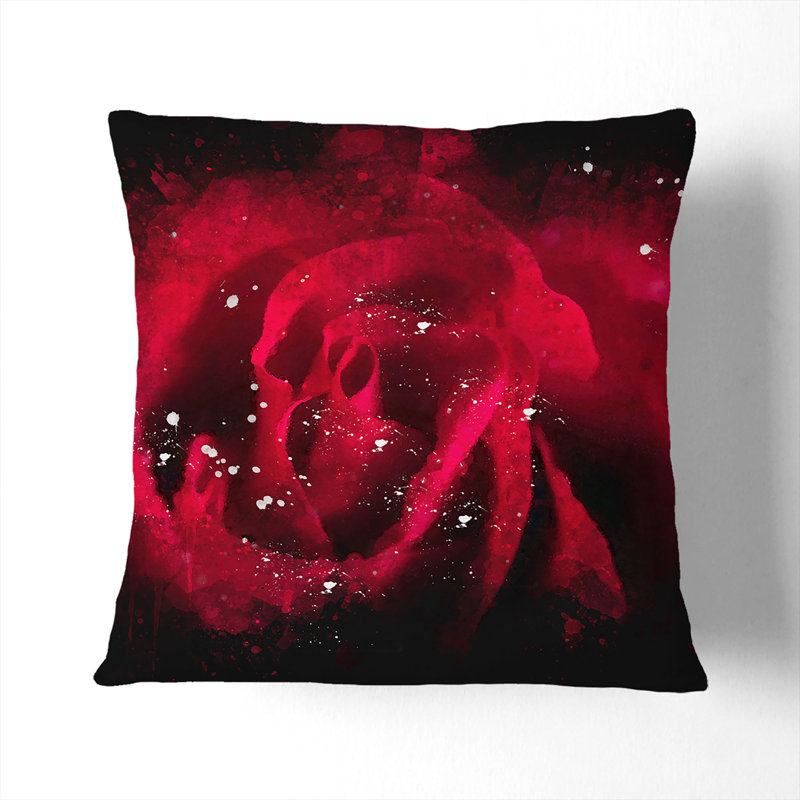 Floral Square Cushion, 55cm H x 55cm W x 20cm D