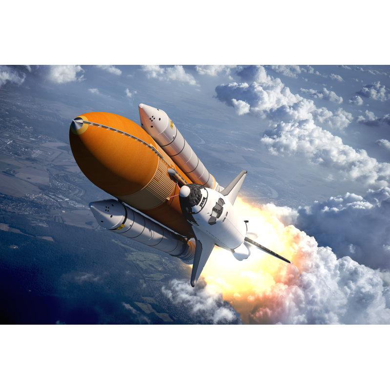 Navette spatiale par 3Dsculptor - impression sur toile tendue, L 12 po x H 8 po