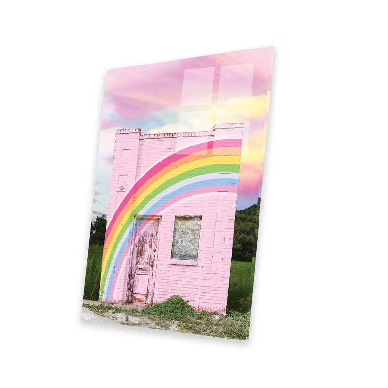 Abandonné arc-en-ciel par Erin Summer - aucune impression sur verre encadrée