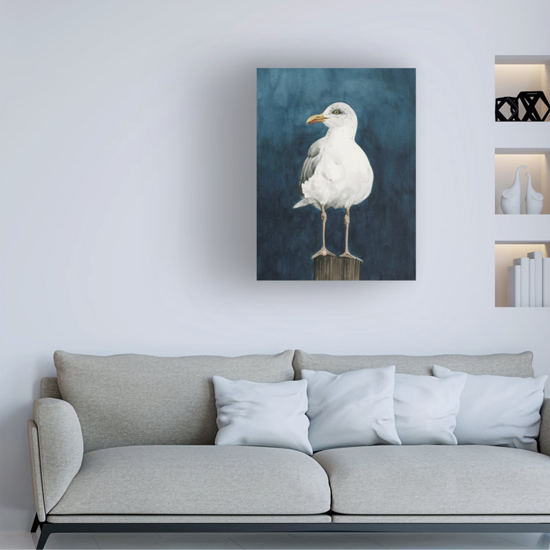 Art mural sur toile Beachcrest Home ™ Grace Popp Night Gull II, H 32 po x l 24 po