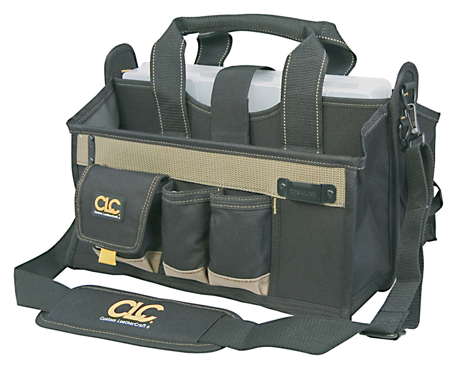 Custom Leathercraft 16" 15 Pocket Center Tray Tool Bag Wayfair